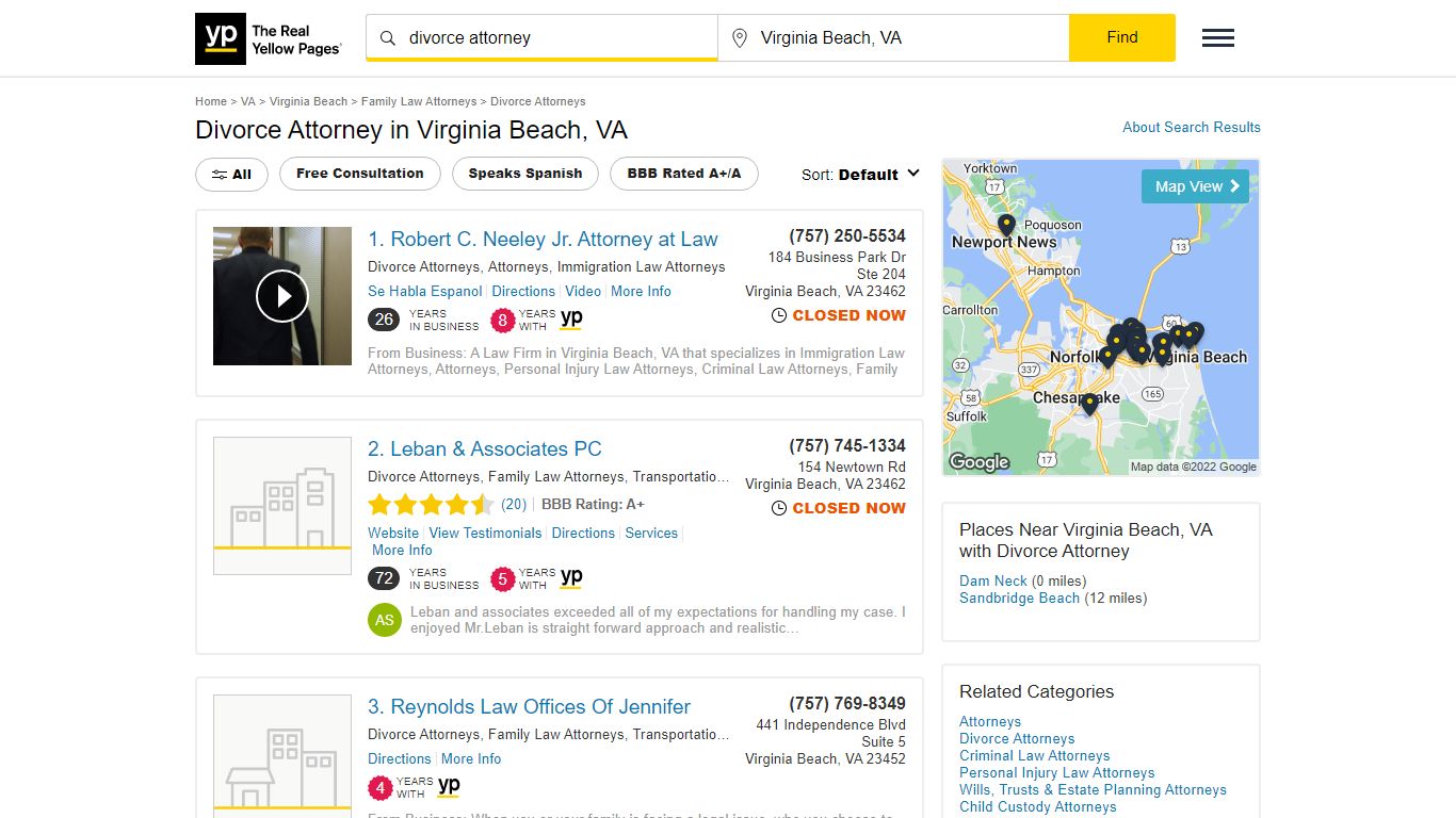 Divorce Attorney in Virginia Beach, VA - yellowpages.com